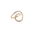 Swirling Ring with Diamond