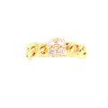 Yellow Gold Curved Link Ring