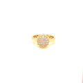 Yellow Gold Diamond Flower Ring