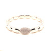 Stretchy white gold bangle with diamonds